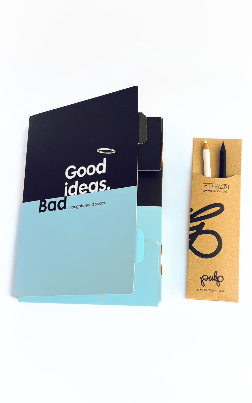 זוג מחברות במארז - לרעיונות המוצלחים ולאלו שפחות| GOOD & BAD