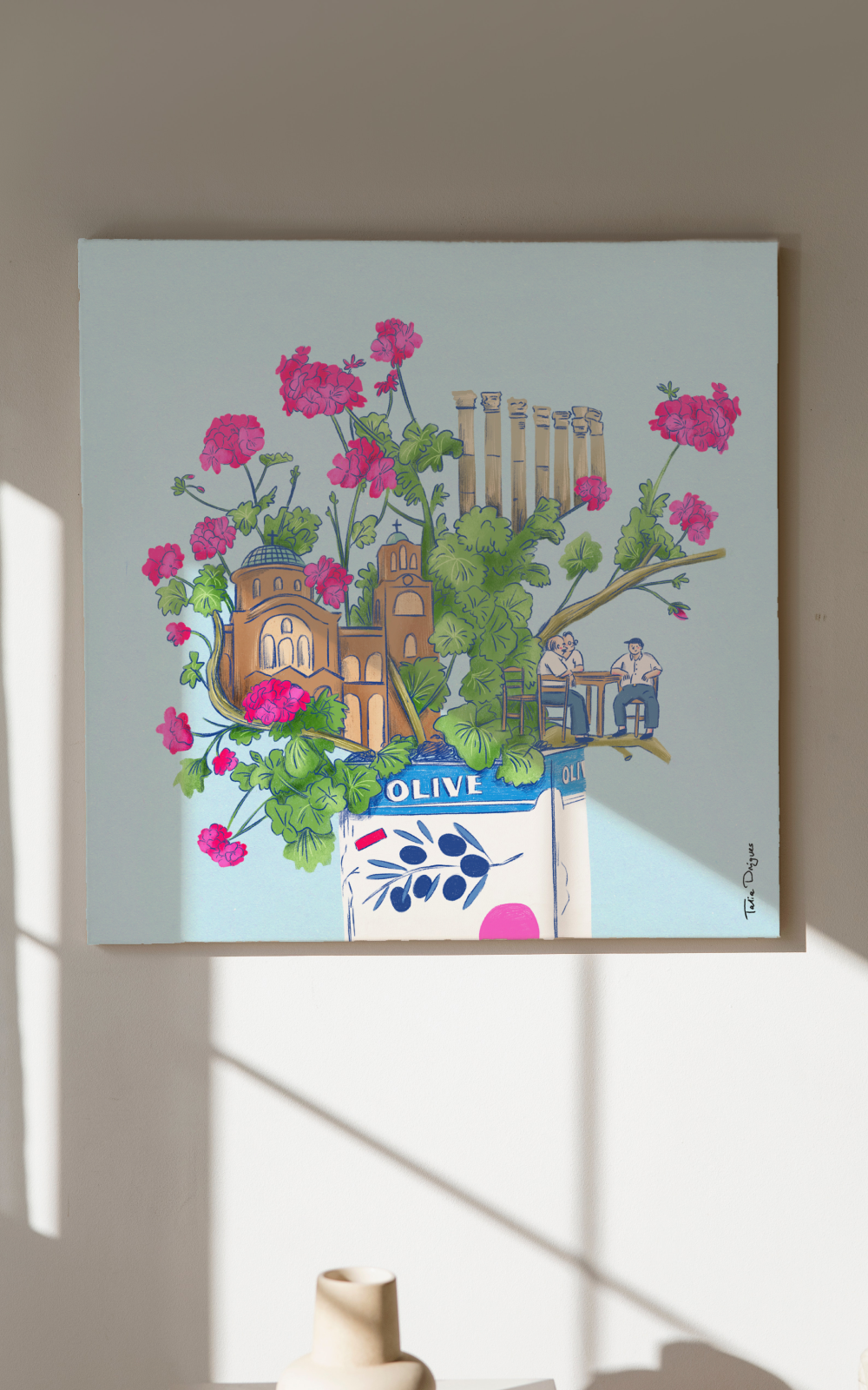 הדפס לתלייה על הקיר| Greek story | מאיירת טליה דריגס