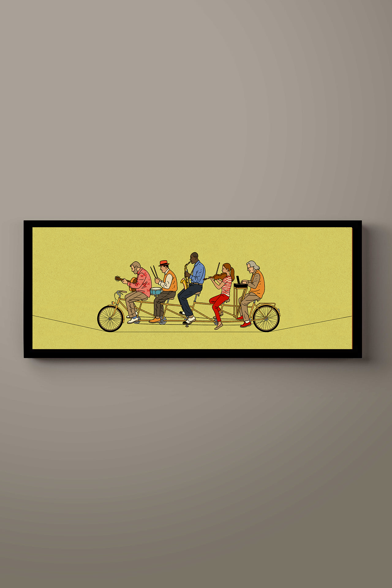 פרינט לתלייה על הקיר | Improbike yellow | יזהר כהן - אוסף חדש