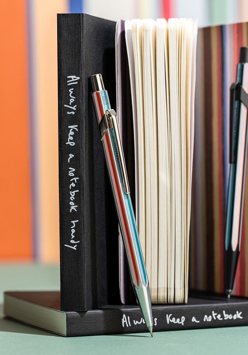 עט כדורי שחור ומפוספס | CARAN D’ACHE + PAUL SMITH EDITION 5