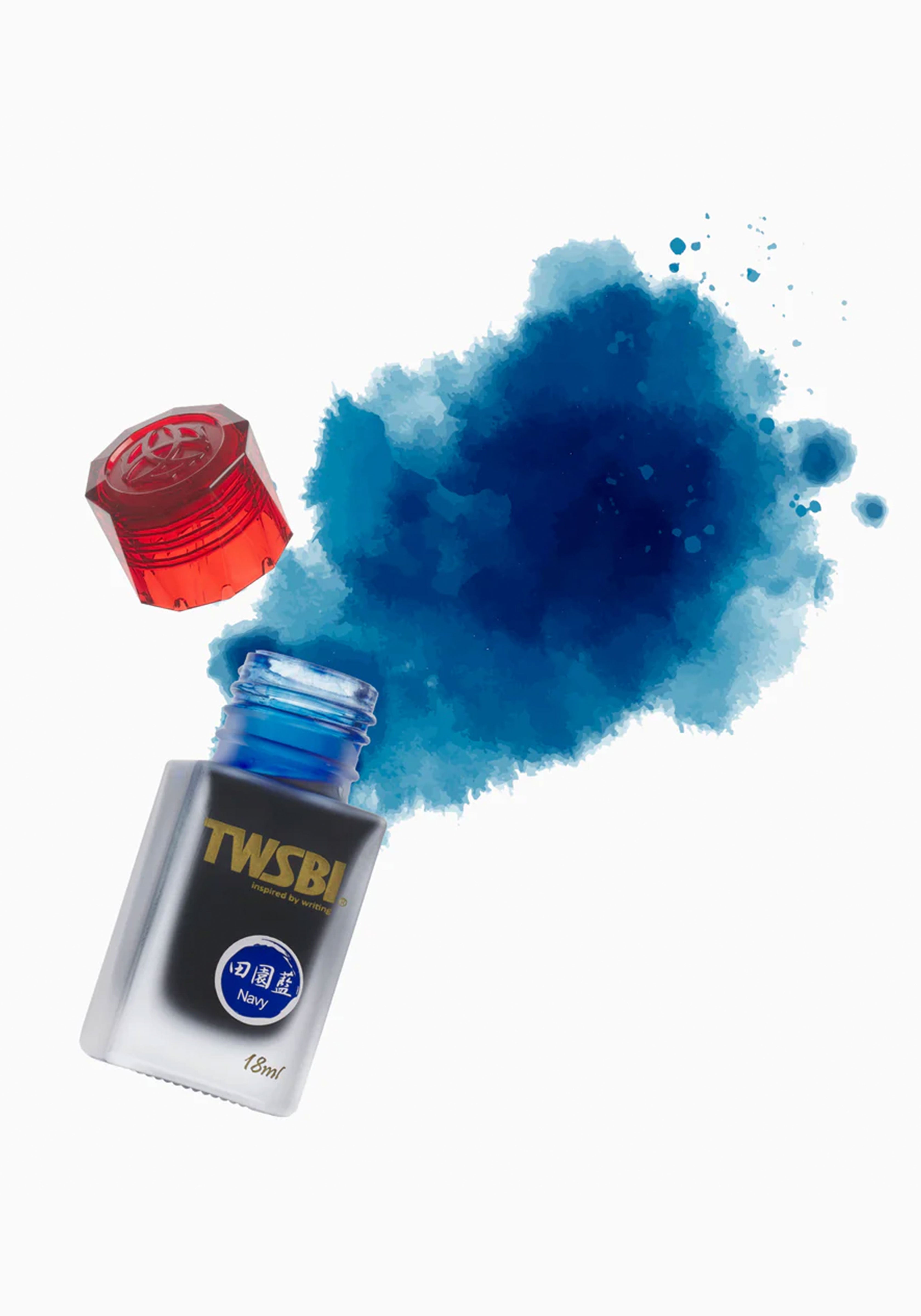 בקבוק דיו 18 מ"ל כחול נייבי | TWSBI Ink