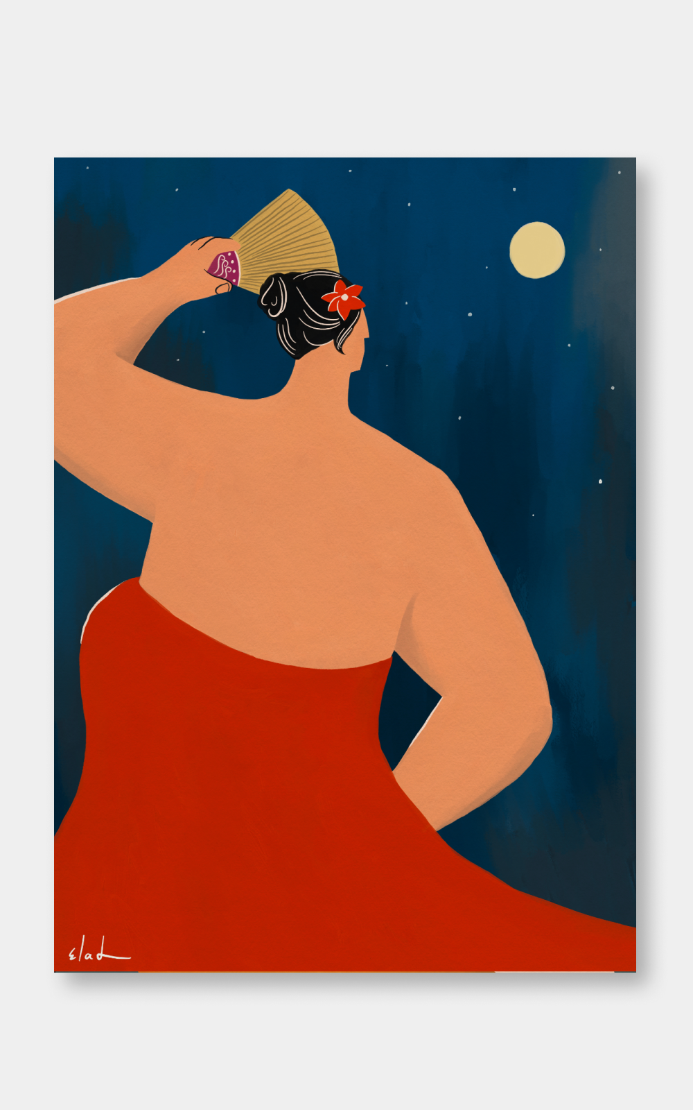 הדפס דיגיטלי לתלייה על הקיר | Night Flamenco | מאייר- אלעד מועלם