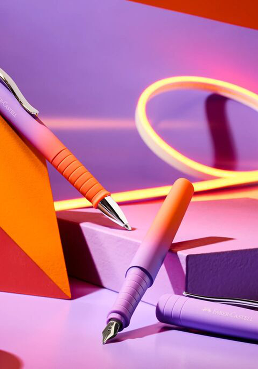 עט נובע סגול כתום | Faber Castel Poly