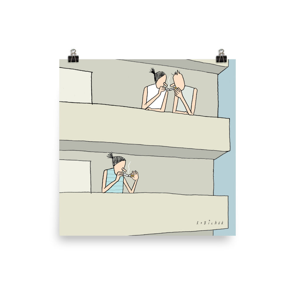 יובל רוביצ׳ק | Chain smoking | הדפס דיגיטלי