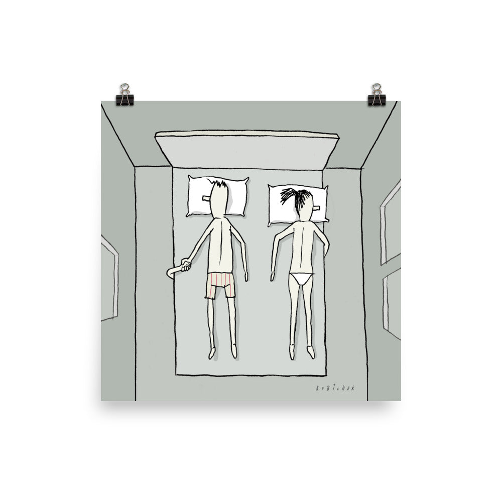 יובל רוביצ׳ק | Hands under bed | הדפס דיגיטלי