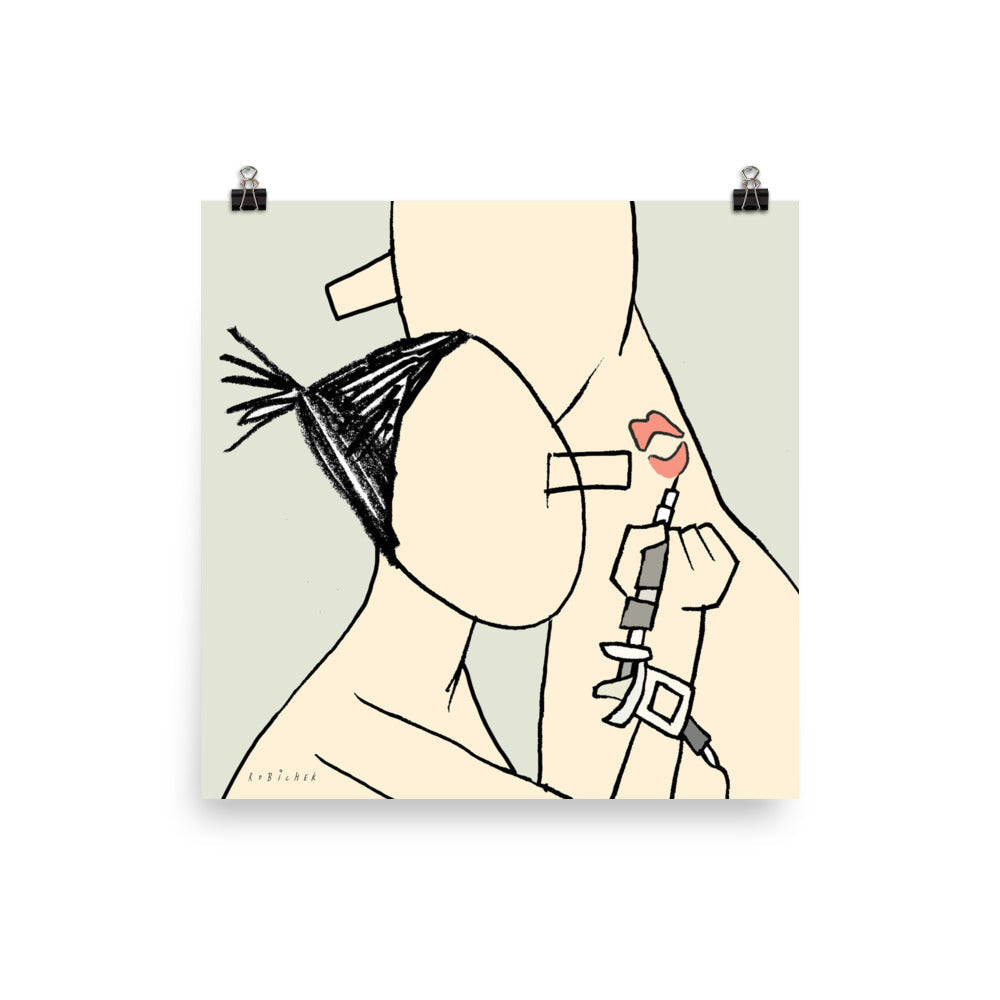 יובל רוביצ׳ק | Neck kiss Set 1 of 2 | הדפס דיגיטלי