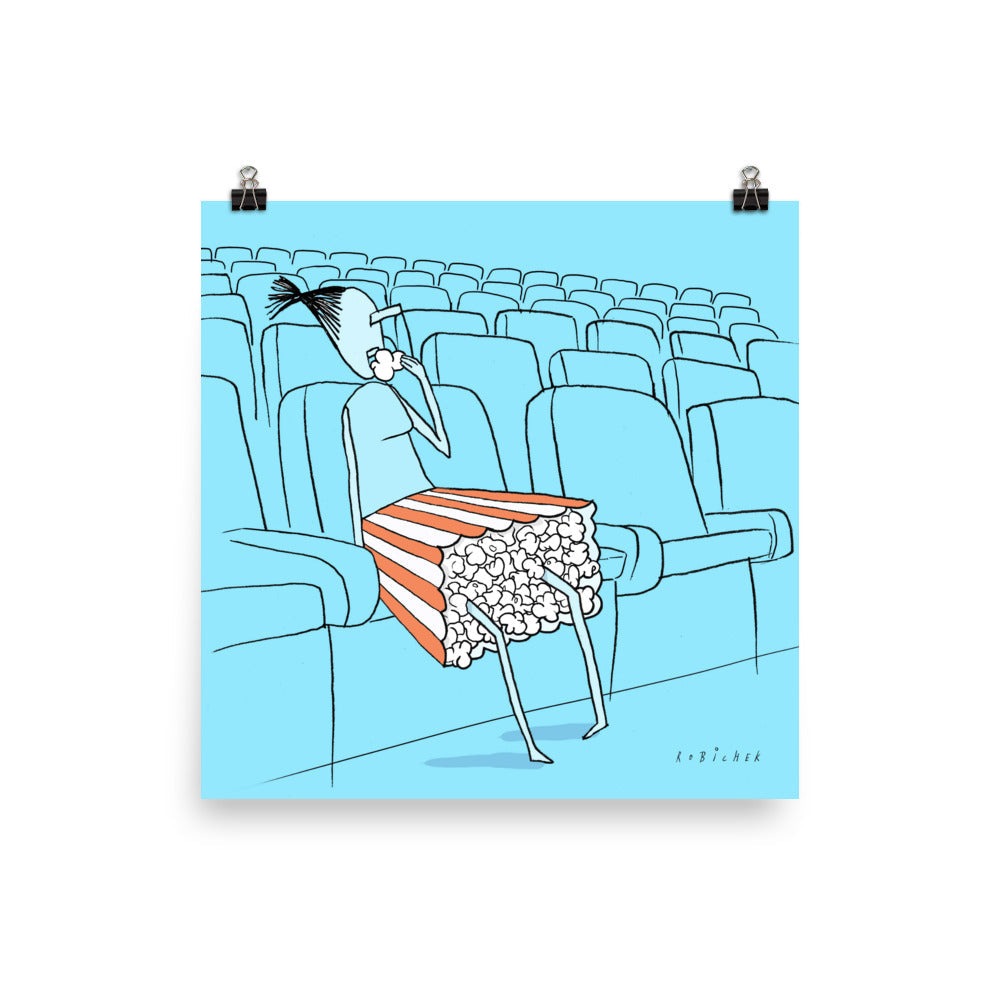 יובל רוביצ׳ק | Popcorn girl | הדפס דיגיטלי
