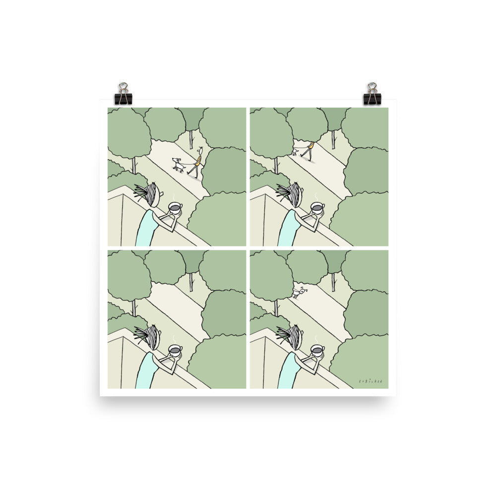 יובל רוביצ׳ק | Walk the dog | הדפס דיגיטלי