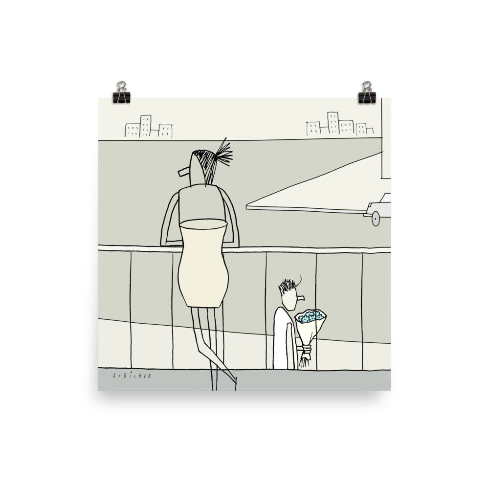 יובל רוביצ׳ק | Vase girl | הדפס דיגיטלי