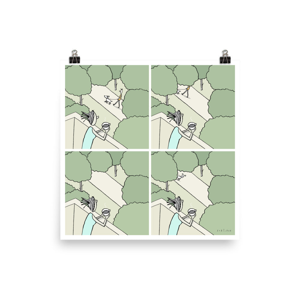 יובל רוביצ׳ק | Walk the dog | הדפס דיגיטלי