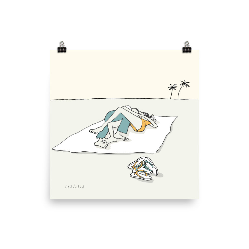 יובל רוביצ׳ק | Orange & blue | הדפס דיגיטלי