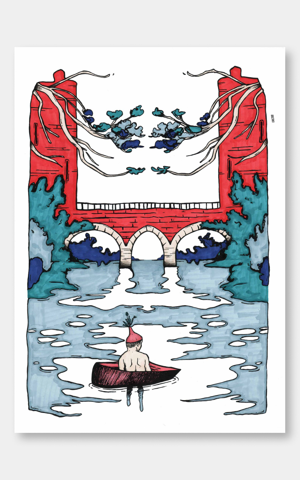 PRINT | EREZOO | UNDER THE BRIDGE