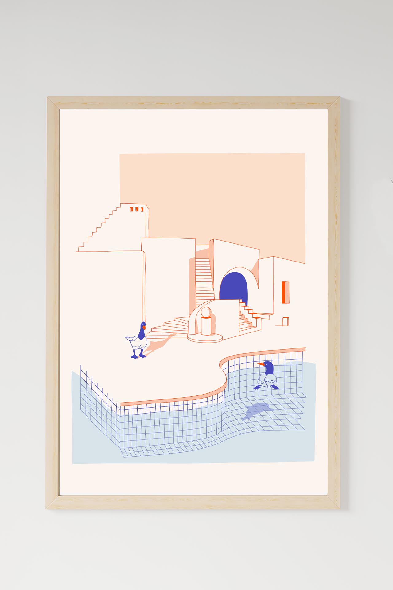 הדפס לתלייה על הקיר | איפשהוא | מאיירת ליאן ברונשטיין