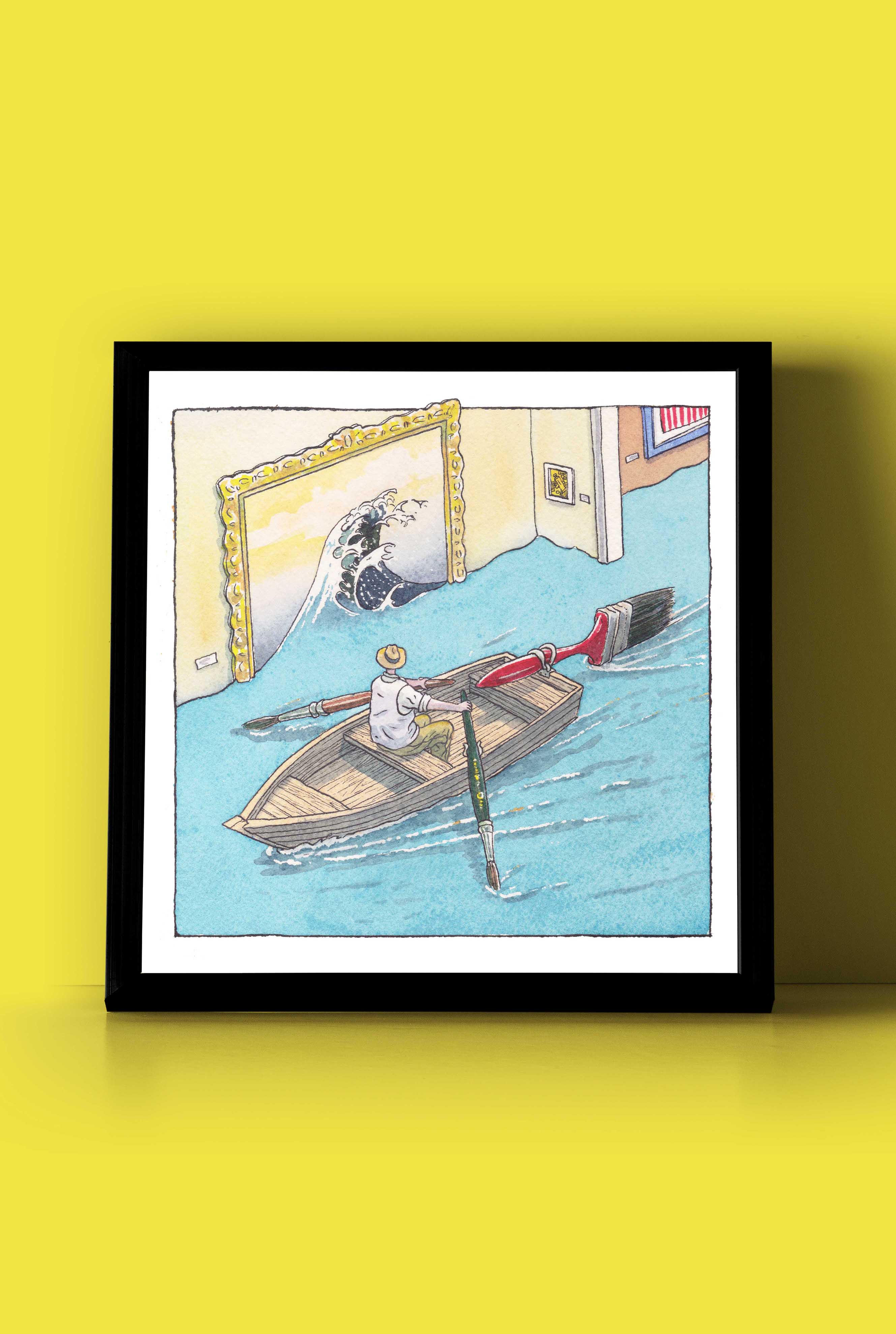 פרינט לתלייה על הקיר | גל של השראה | מאייר- יזהר כהן