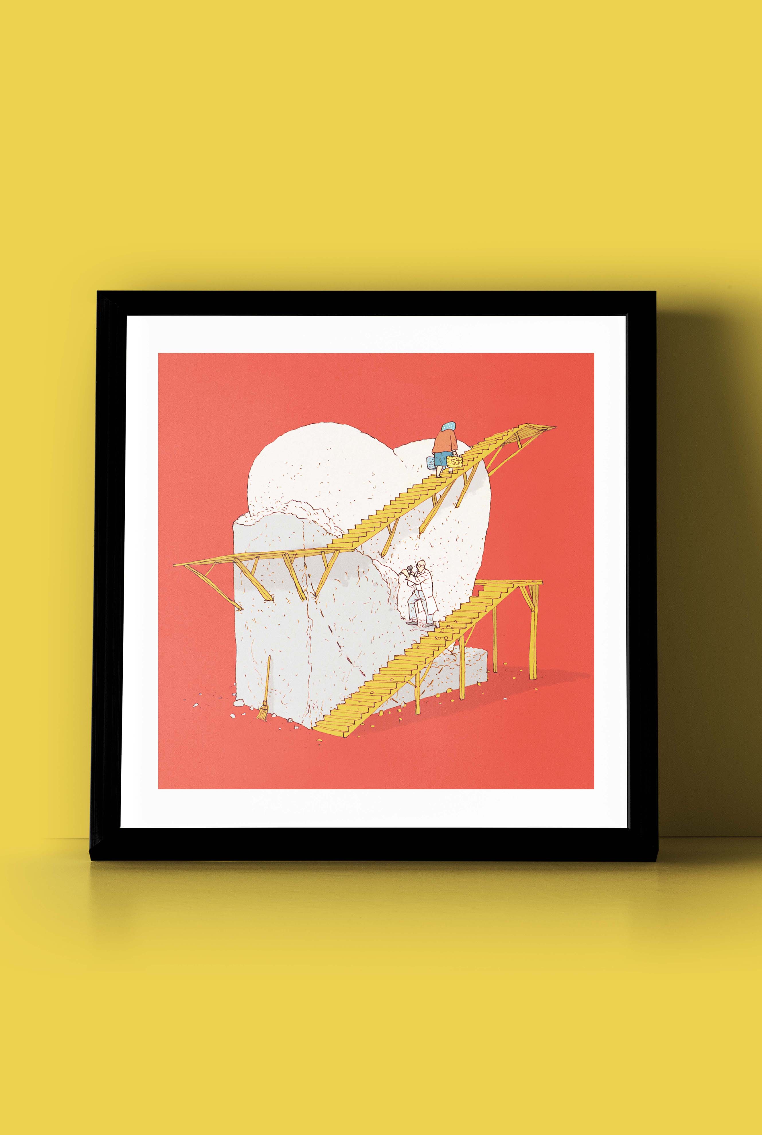 פרינט לתלייה על הקיר | מלאכת האהבה | מאייר- יזהר כהן