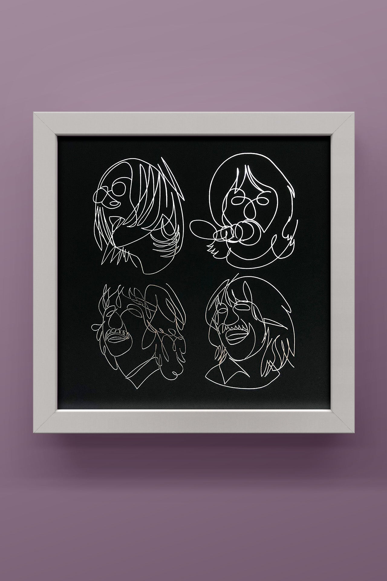 פרינט מושבח לתלייה על הקיר - LET IT BE - איור חן מכבי