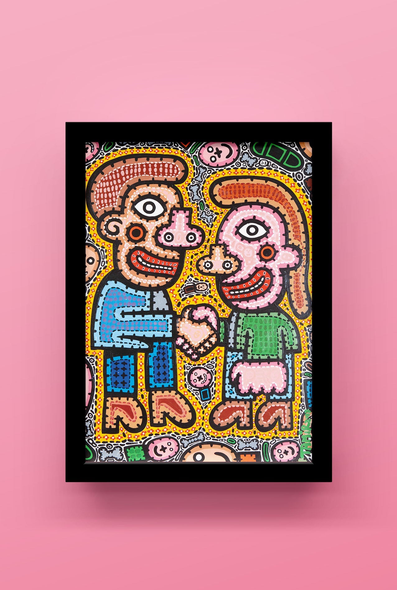 הדפס לתלייה על הקיר של האמן תמיר שפר friendship