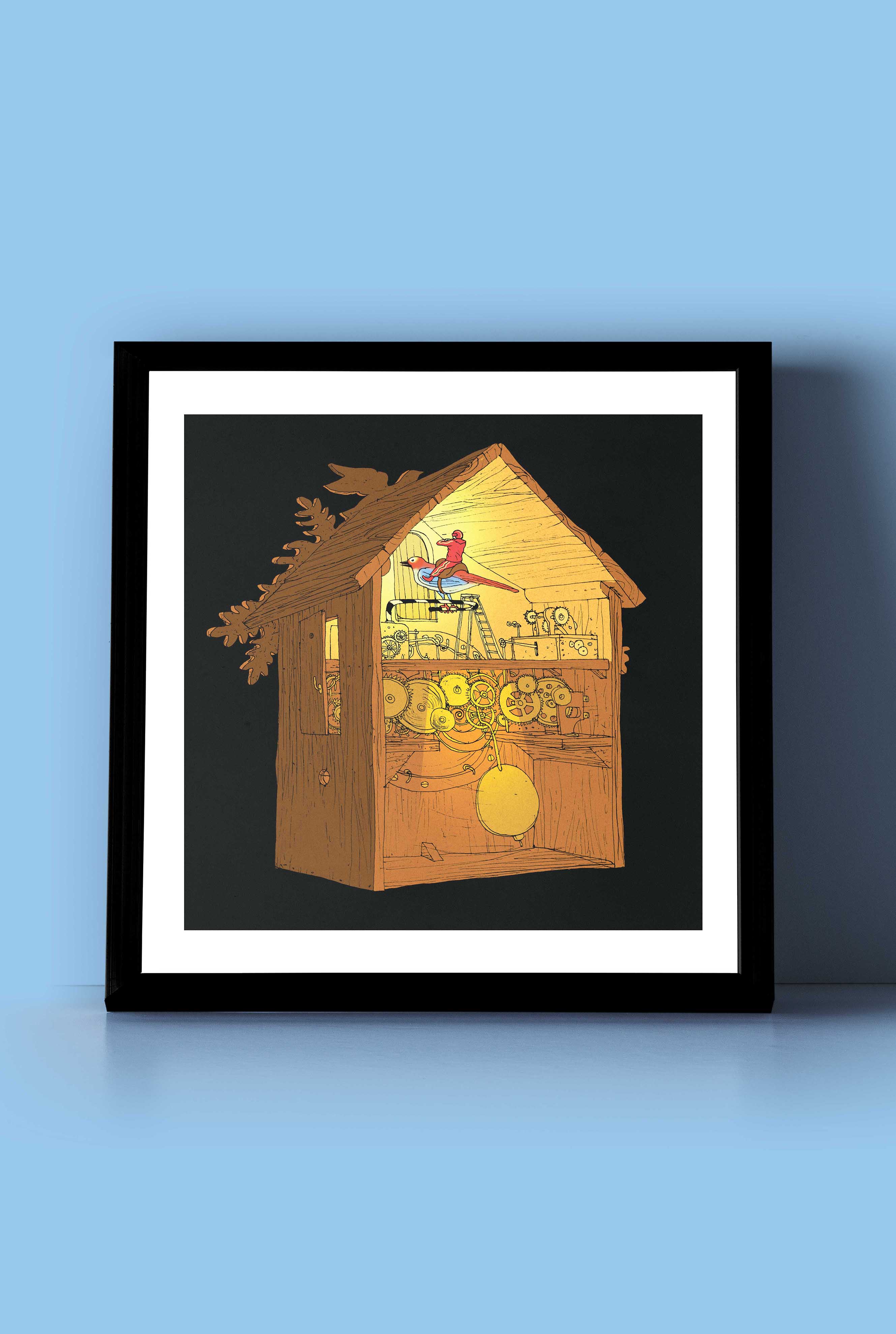 פרינט לתלייה על הקיר | הווה מתמשך | מאייר- יזהר כהן