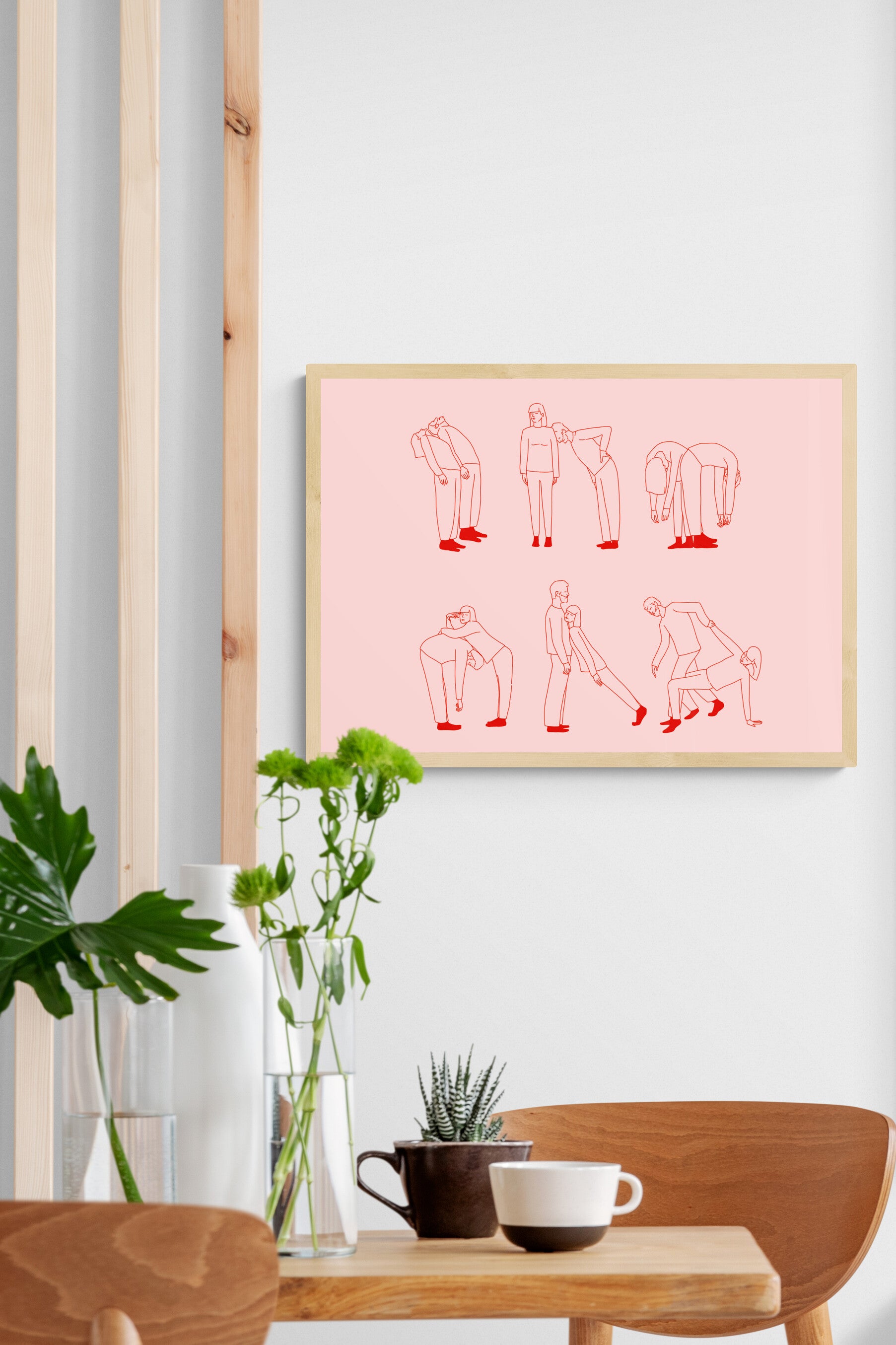 הדפס לתלייה על הקיר | זוג | מאיירת ליאן ברונשטיין