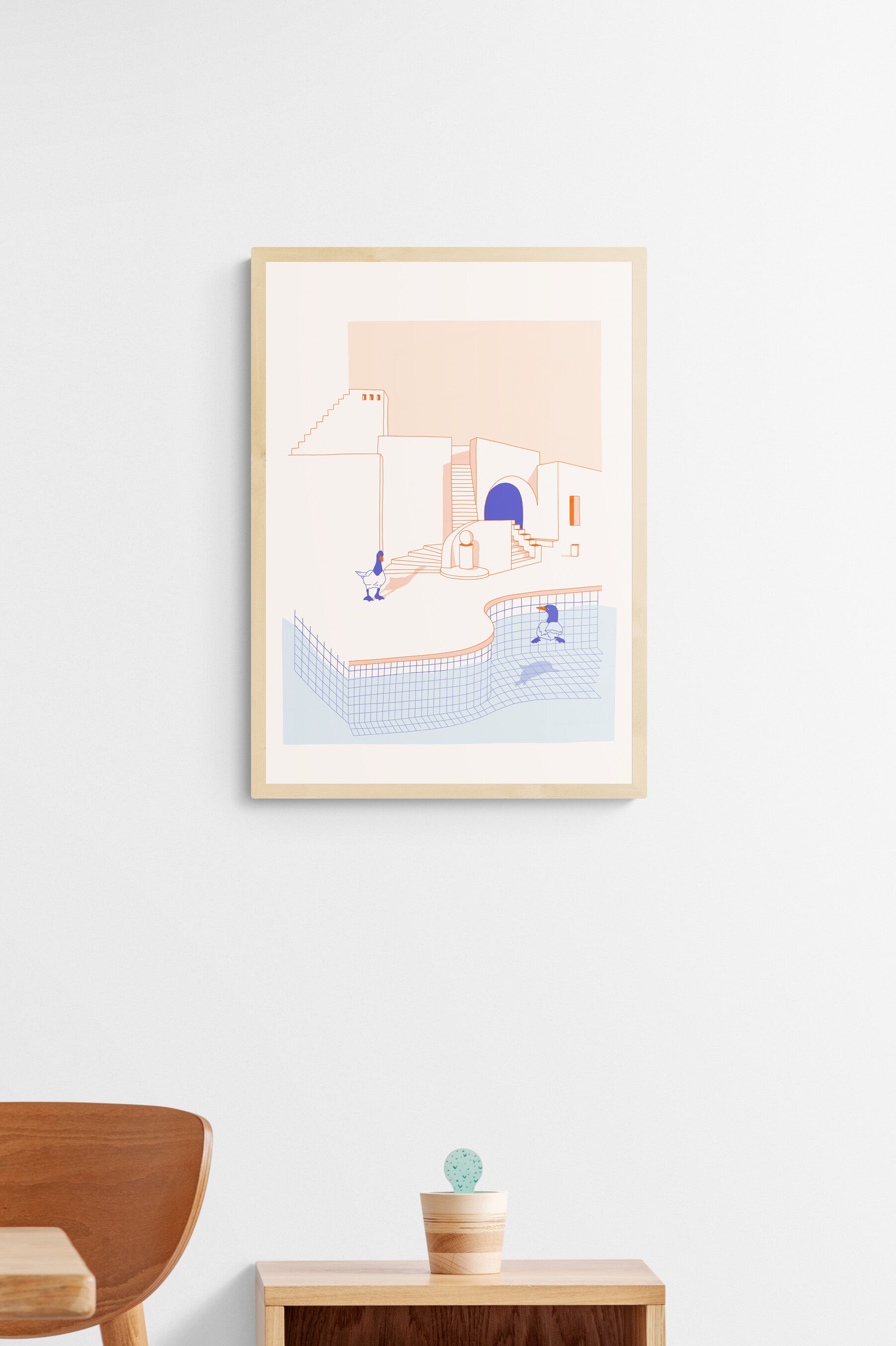 הדפס לתלייה על הקיר | איפשהוא | מאיירת ליאן ברונשטיין