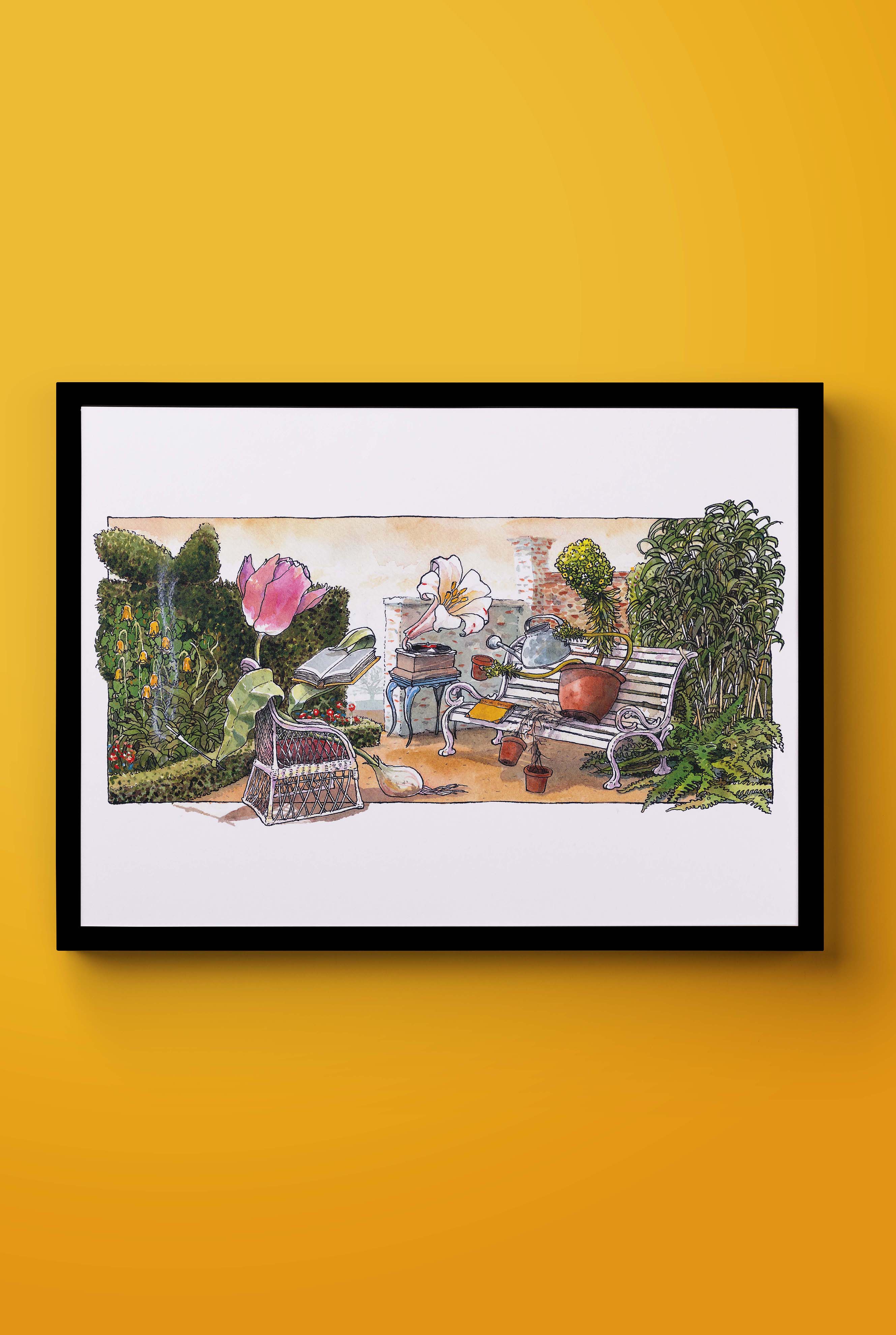 פרינט לתלייה על הקיר | תבונה בגינה | מאייר- יזהר כהן