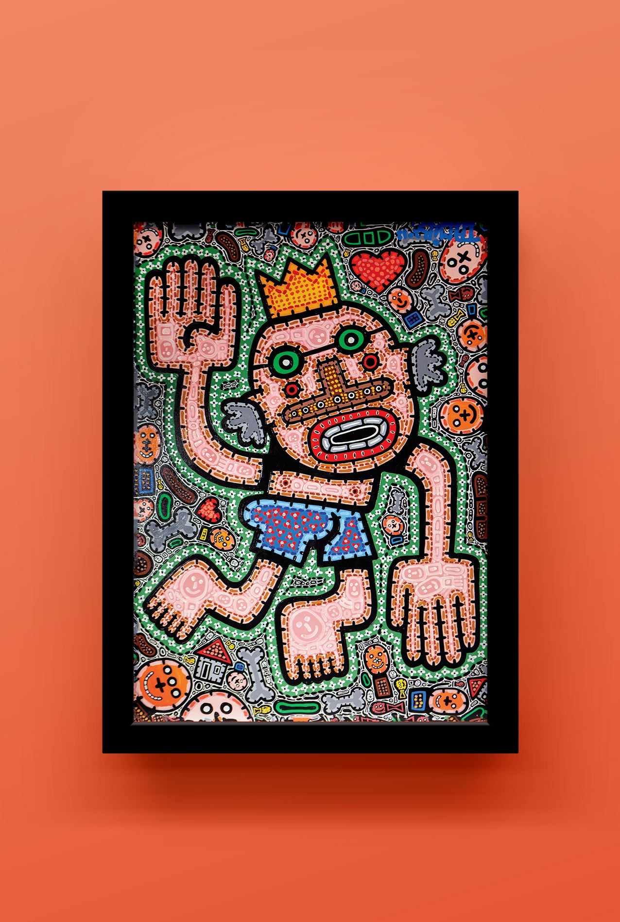 הדפס לתלייה על הקיר של האמן תמיר שפר| Swimmer color