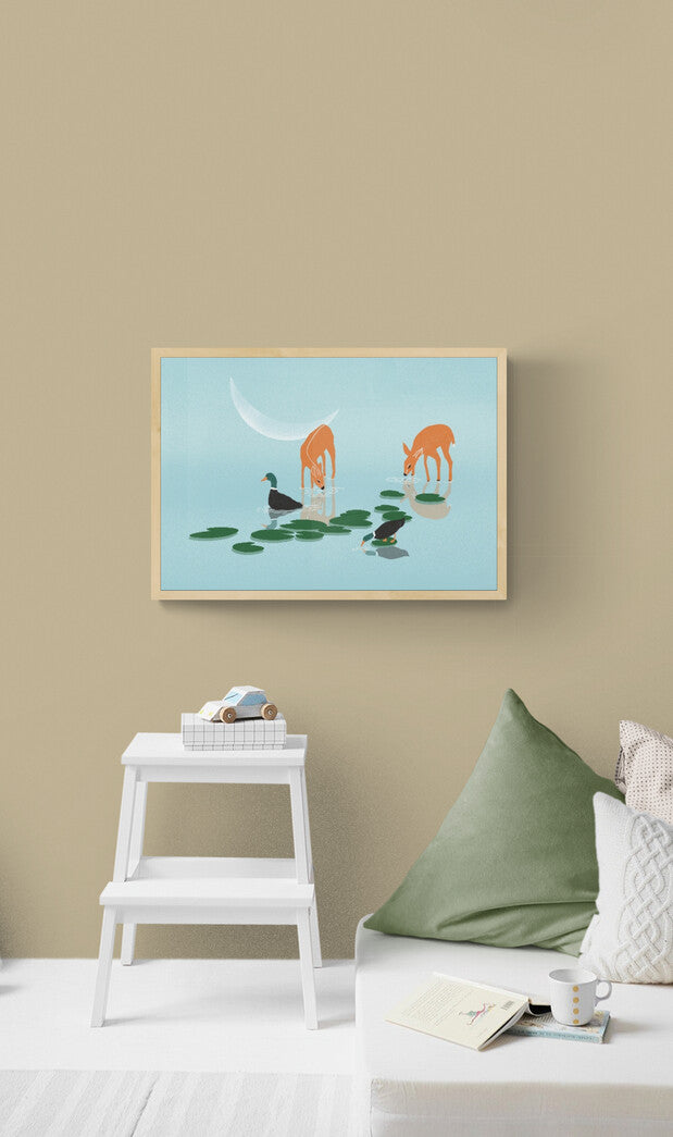 הדפס לתלייה על הקיר | Dipping | מאיירת ליאן ברונשטיין