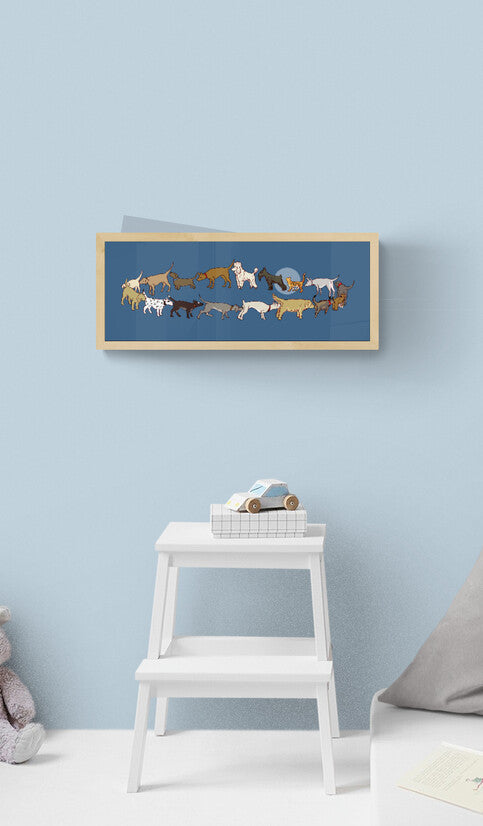 פרינט לתלייה על הקיר | אינטגרציה - כחול | מאייר- יזהר כהן