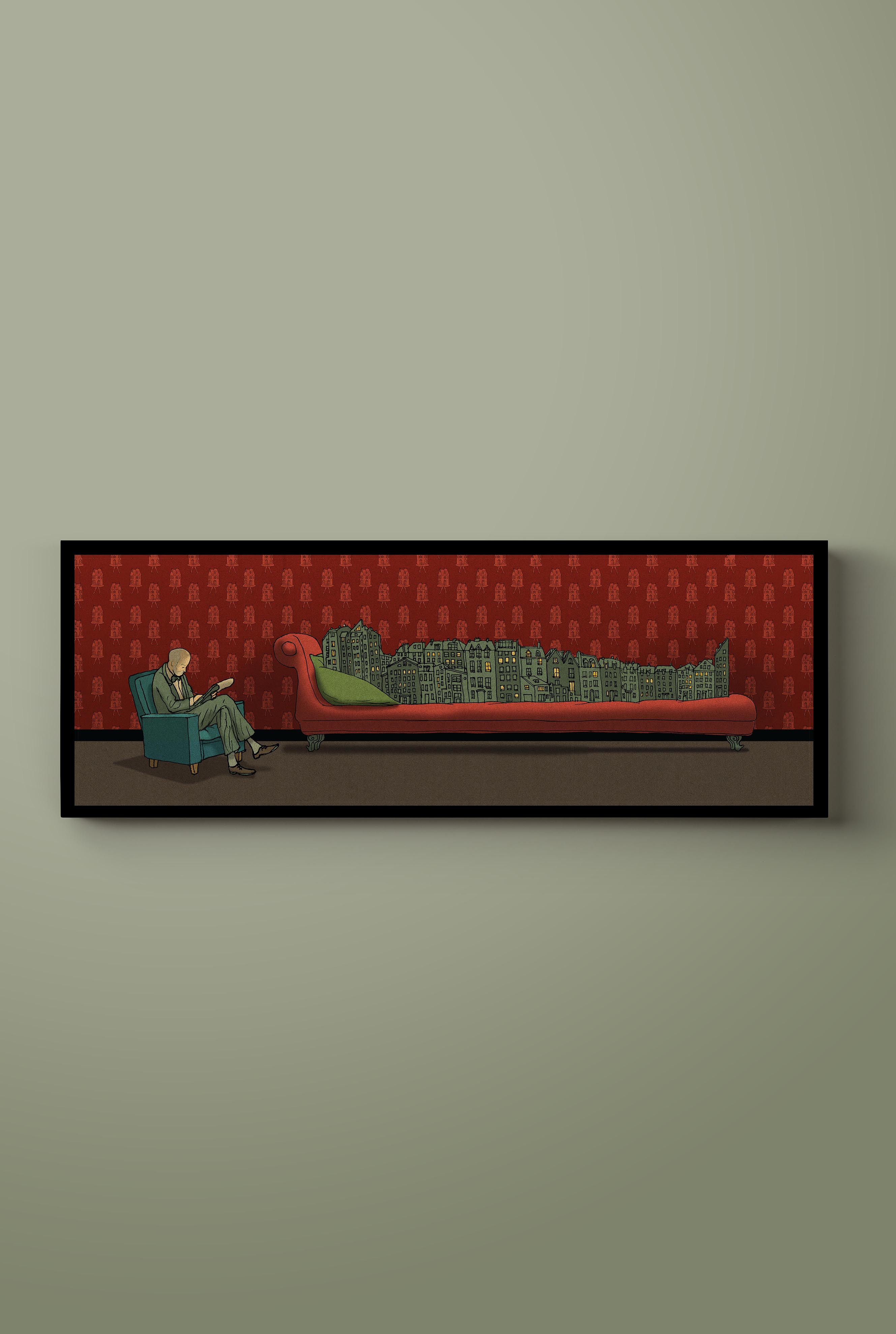 פרינט לתלייה על הקיר | נשמתה של העיר | מאייר- יזהר כהן