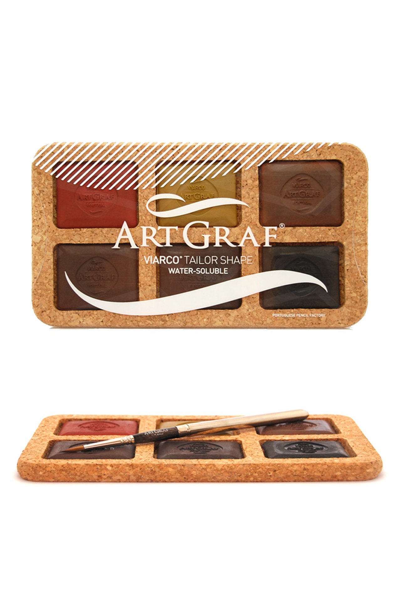 סט צבעי מים "חייטים" לציור - שישיית צבעי אדמה