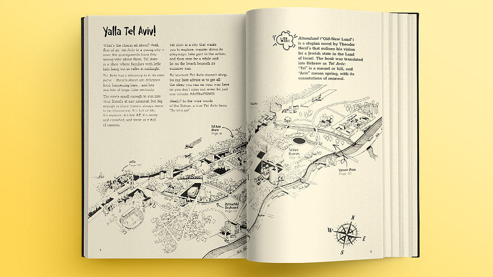 Tel Aviv city stories | מדריך מאוייר לעיר תל אביב למטיילים יצירתיים - citykat stories