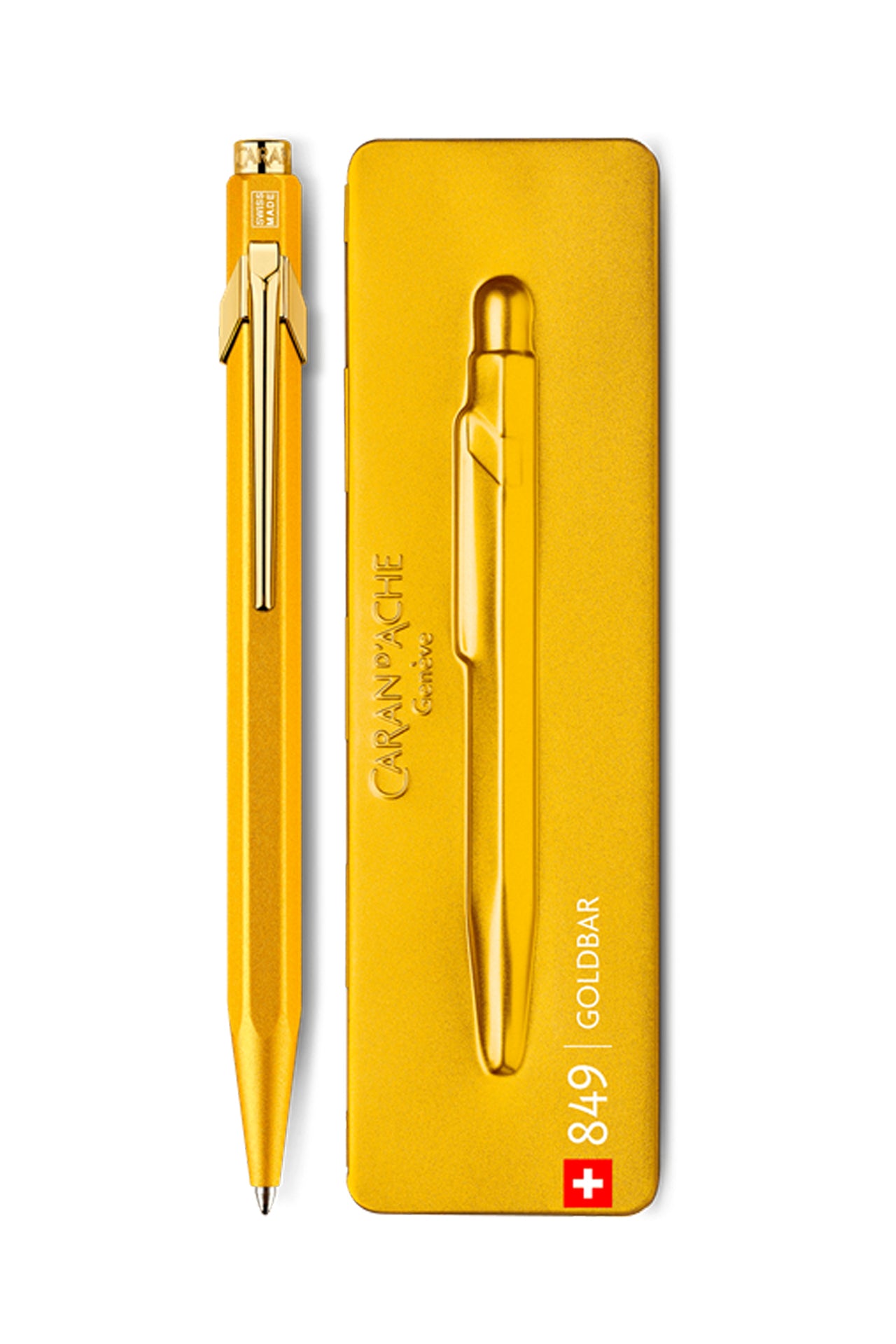 עט כדורי מוזהב מסדרת 849 מבית קראנדש | CARAN D'ACHE | GOLDBAR LIMITED EDITION