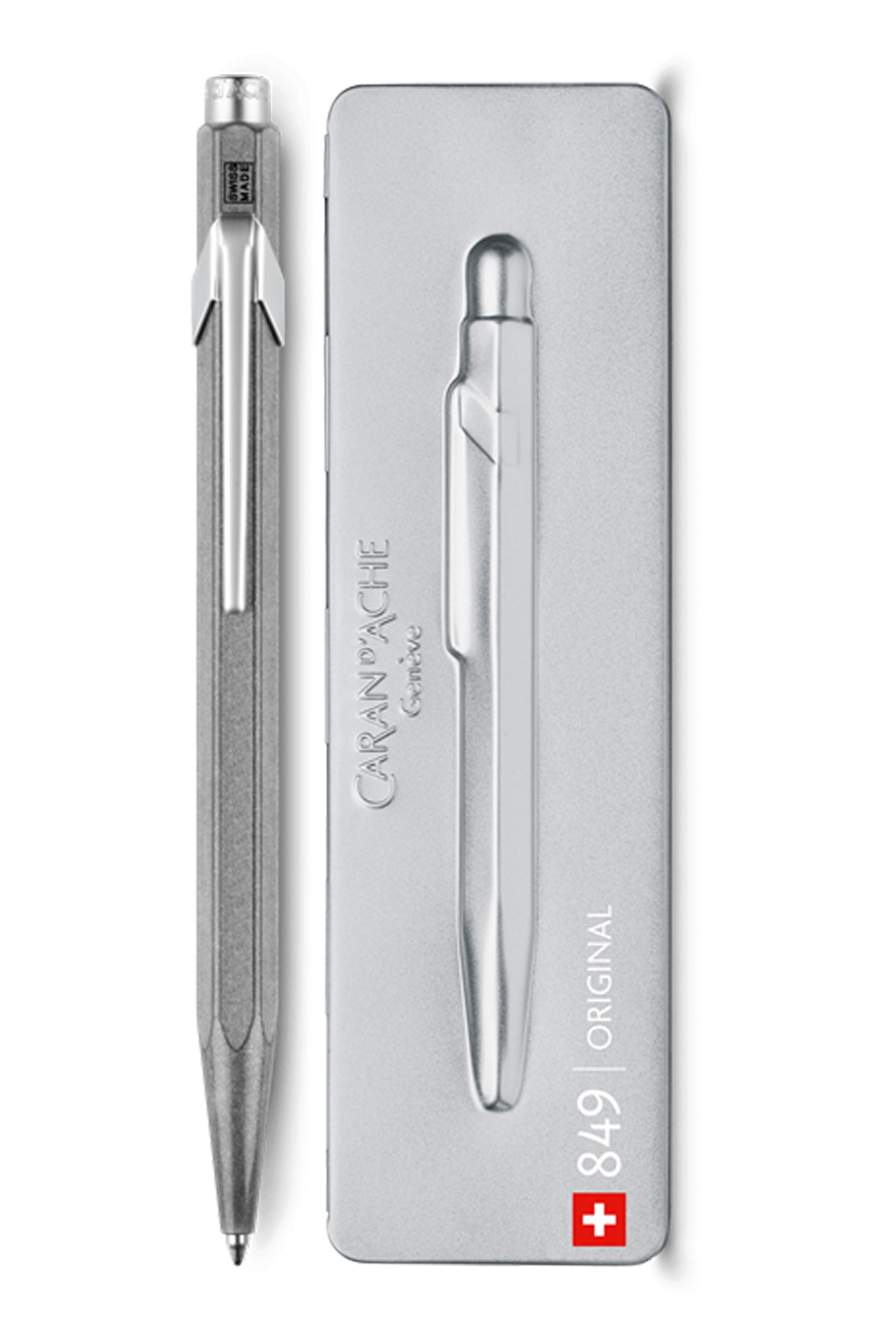 עט כדורי כסוף דגם אוריגינל מסדרת 849 של קראנדש | CARAN D'ACHE
