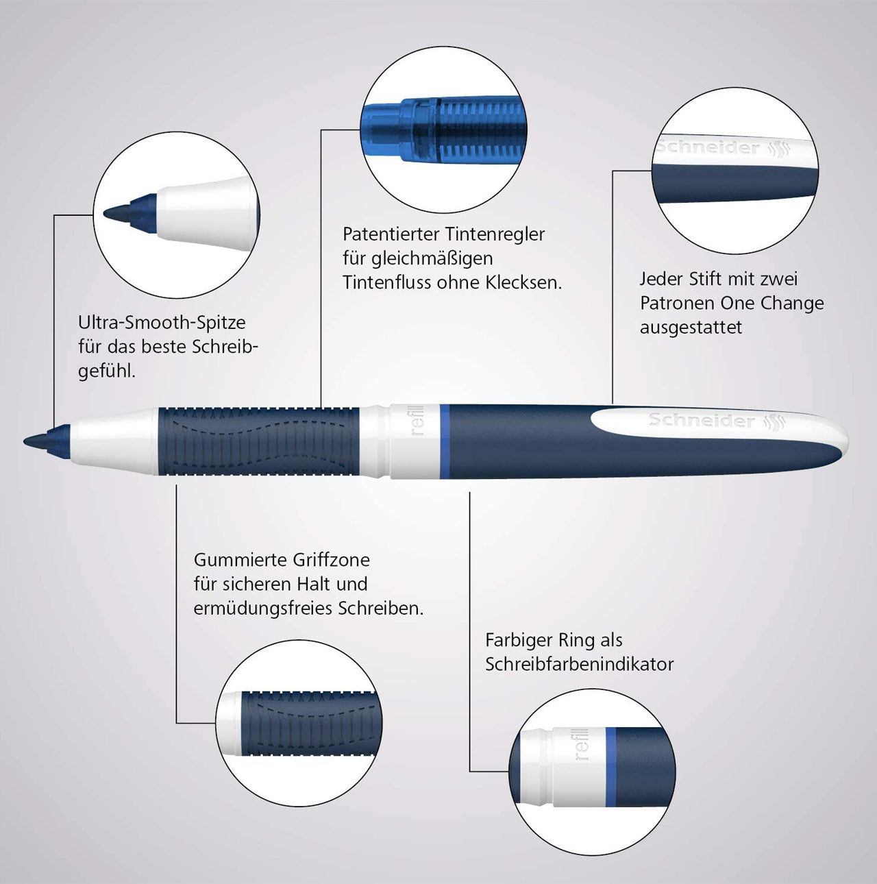 עט רולר מבית שניידר גרמניה | ONE CHANGE | SCHNEIDER