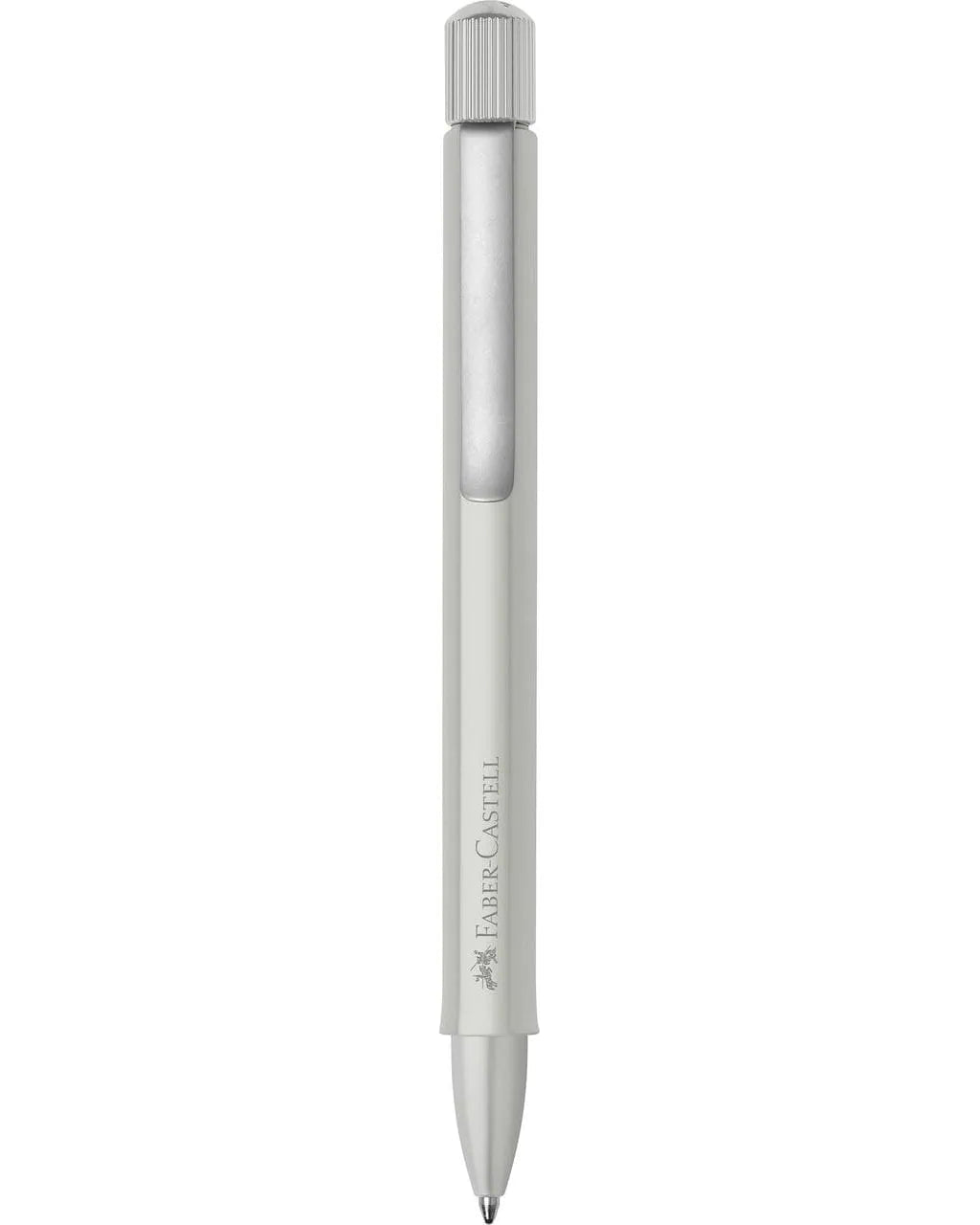 עט כדורי אלומיניום בצבע כסוף מט | Faber Castell Hexo ballpoint pen