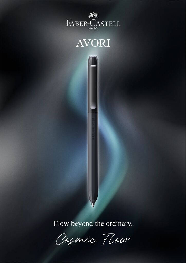 עט כדורי שחור קוסמי | Faber Castell Avori ballpoint pen Cosmic Flow