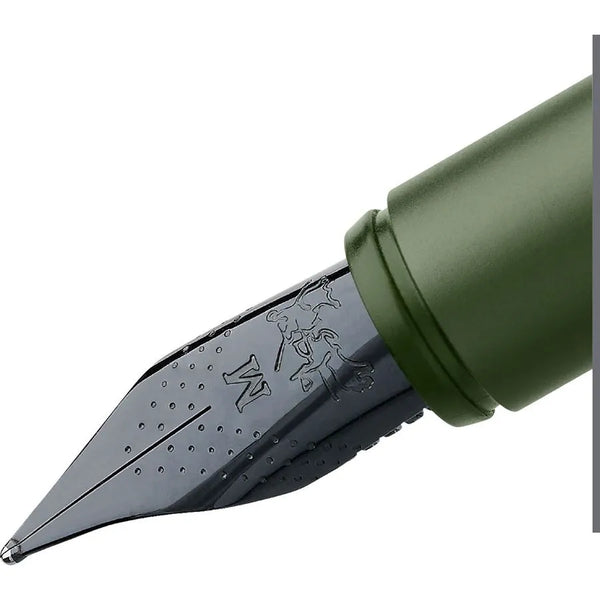 עט נובע מאלומיניום ירוק אוליב מינימליסטי של פאבר קסטל מסדרת  NEO SLIM METAL