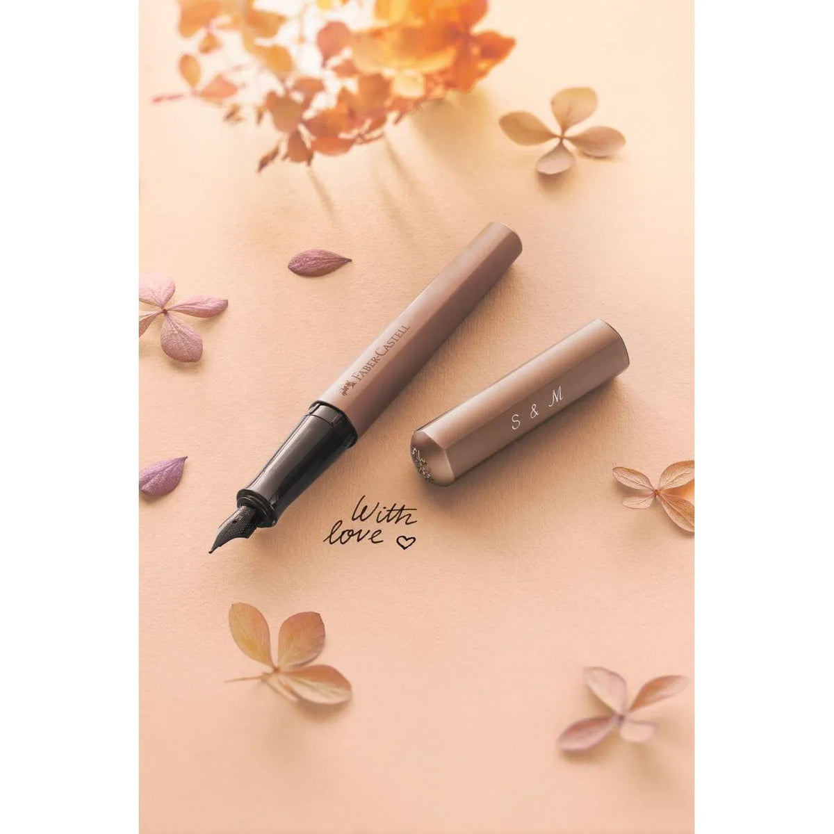עט נובע אלומיניום בצבע ברונזה | Faber Castell Hexo fountain pen