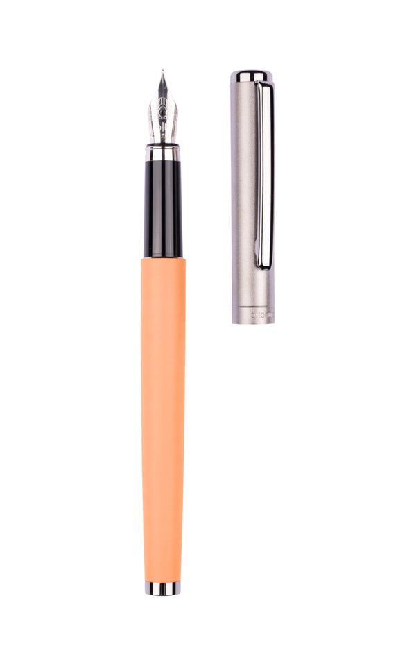 עט נובע בציפוי רותניום כתום אפרסק מט | עיצוב 01 | OTTO HUTT