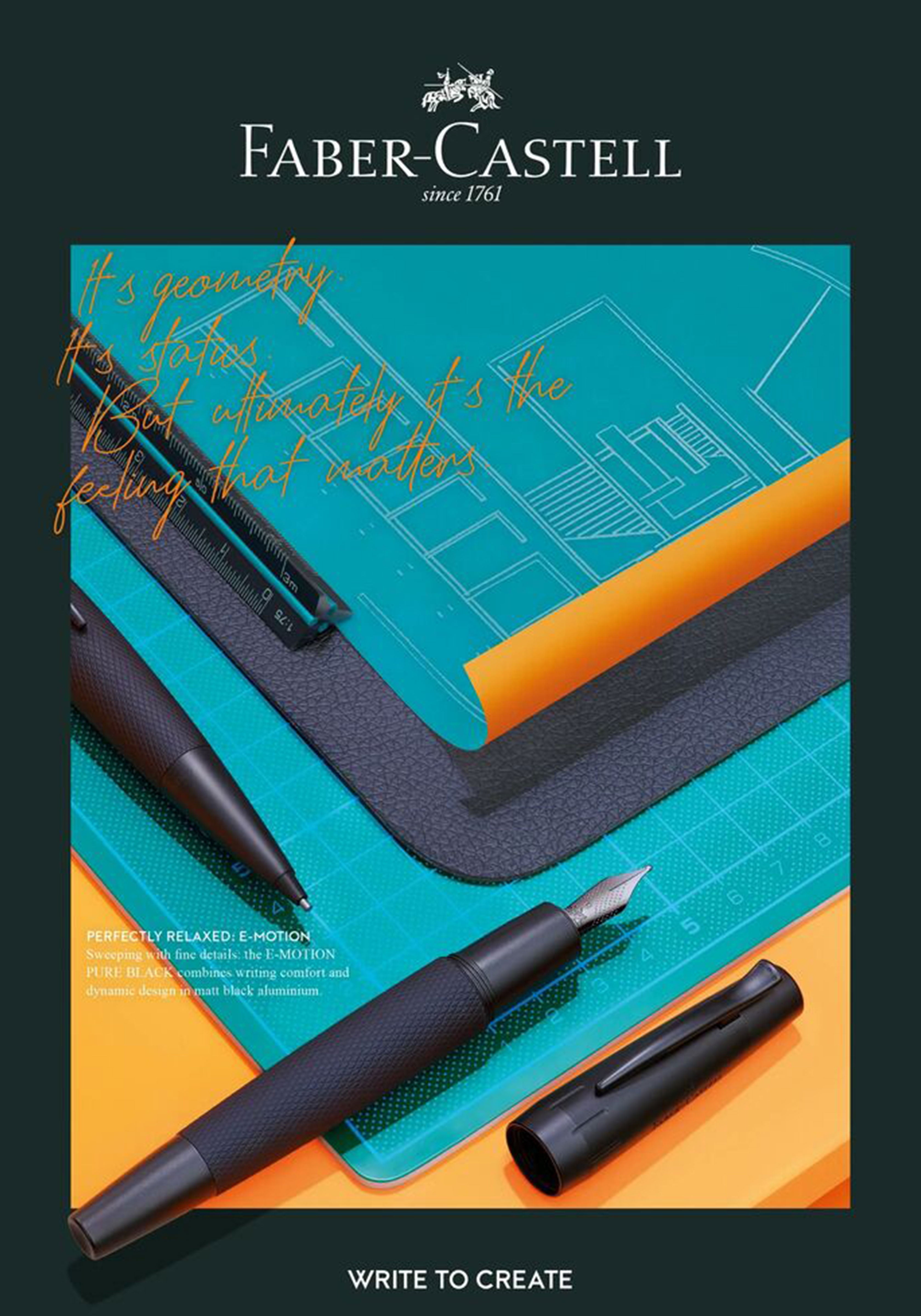 עט נובע שחור | Faber Castell E-Motion