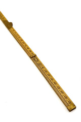 סרגל עץ וינטאג' מתקפל בעבודת יד | 50 ס"מ