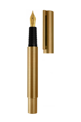 עט נובע יוקרתי בציפוי זהב עם ציפורן זהב 18 קראט ומנגנון שאיבת דיו ייחודי  | עיצוב 08 | OTTO HUTT