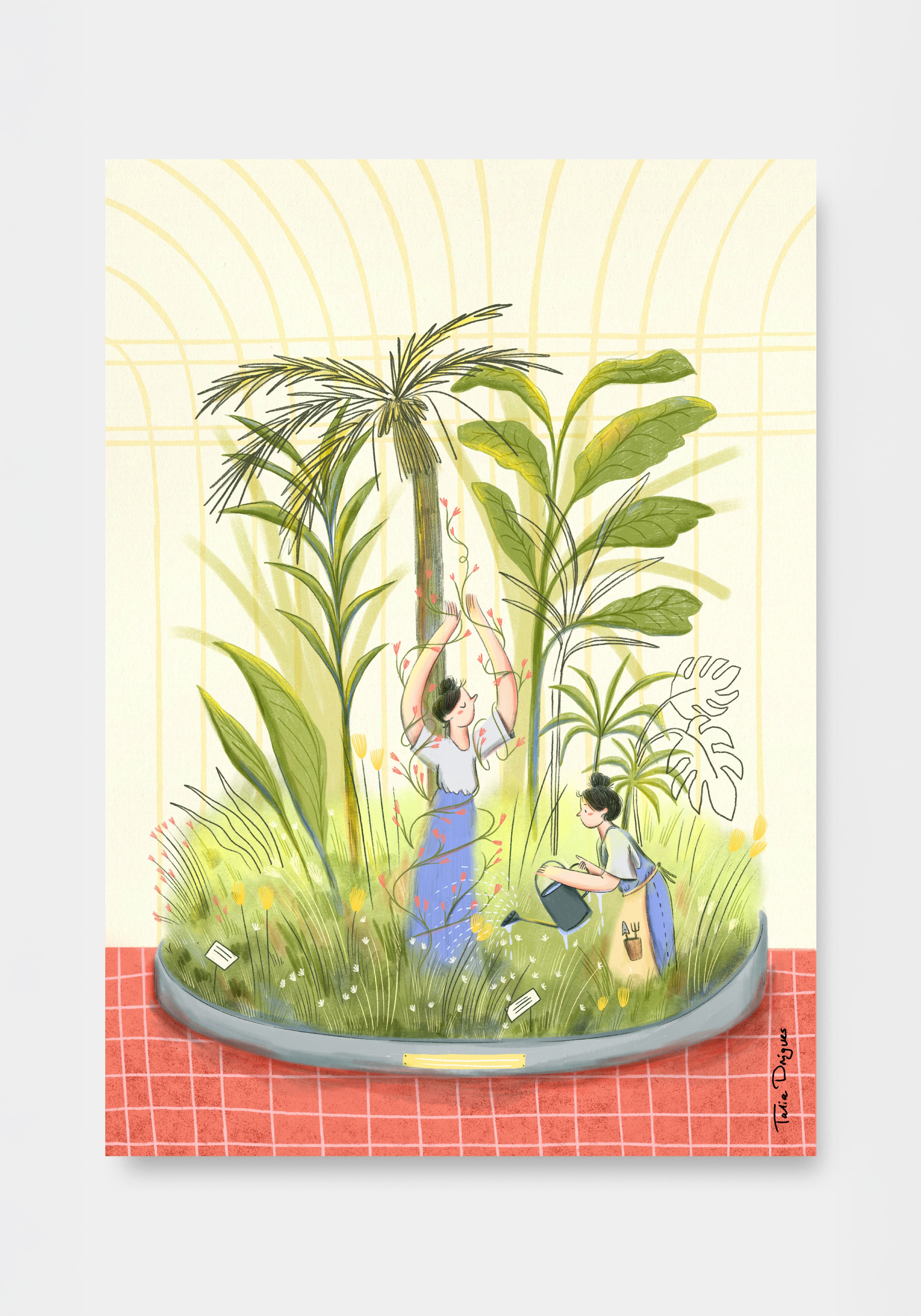 הדפס לתלייה על הקיר | חממה עצמית | מאיירת טליה דריגס