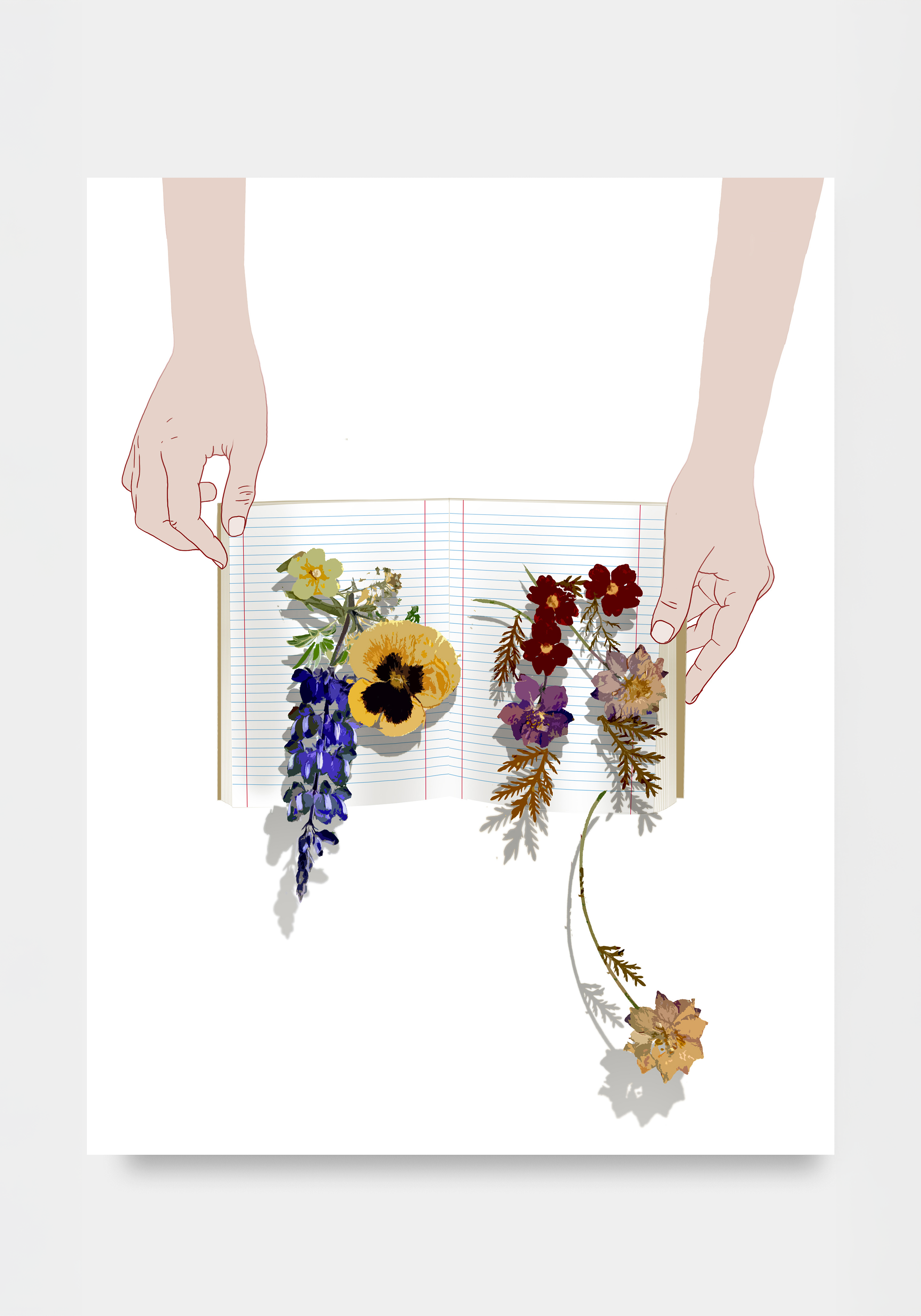 פרינט לתלייה על הקיר | פרחי ילדות | יזהר כהן - אוסף חדש