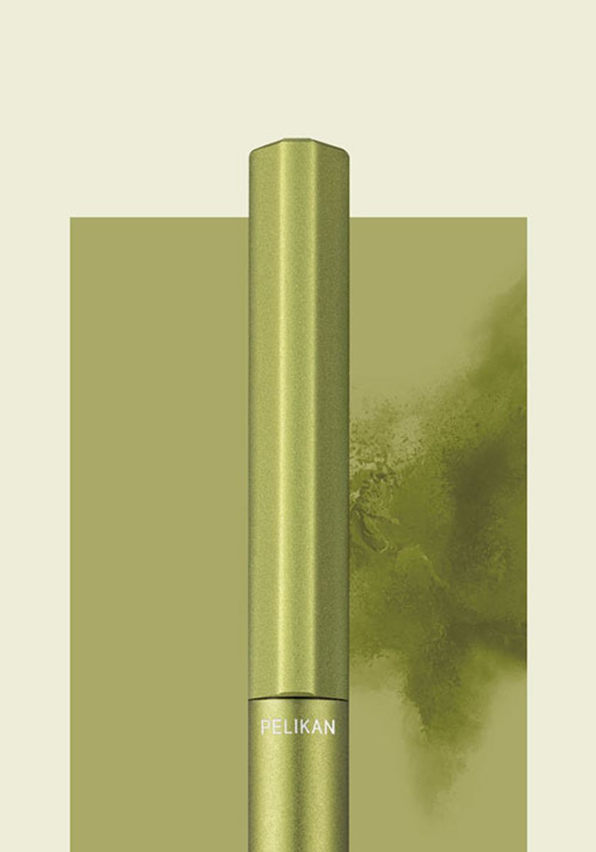 עט כדורי ירוק בקופסת פח | Pelikan INEO Ballpoint