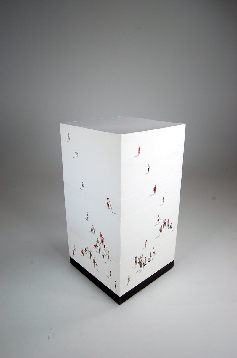 קוביית נייר מצוירת בעבודת יד | אמנית מאיה גולד | ONE OF