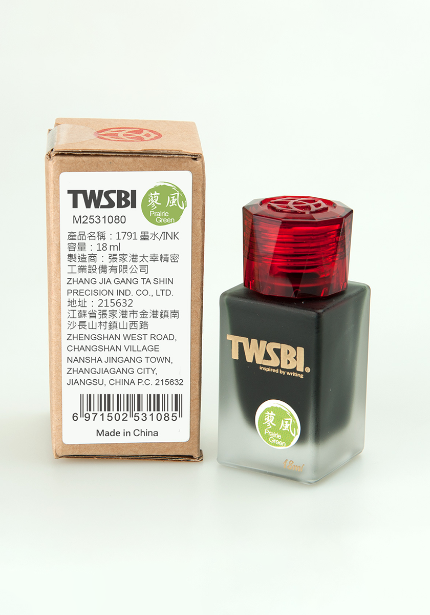 בקבוק דיו 18 מ"ל ירוק ערבה | TWSBI ink prairie green