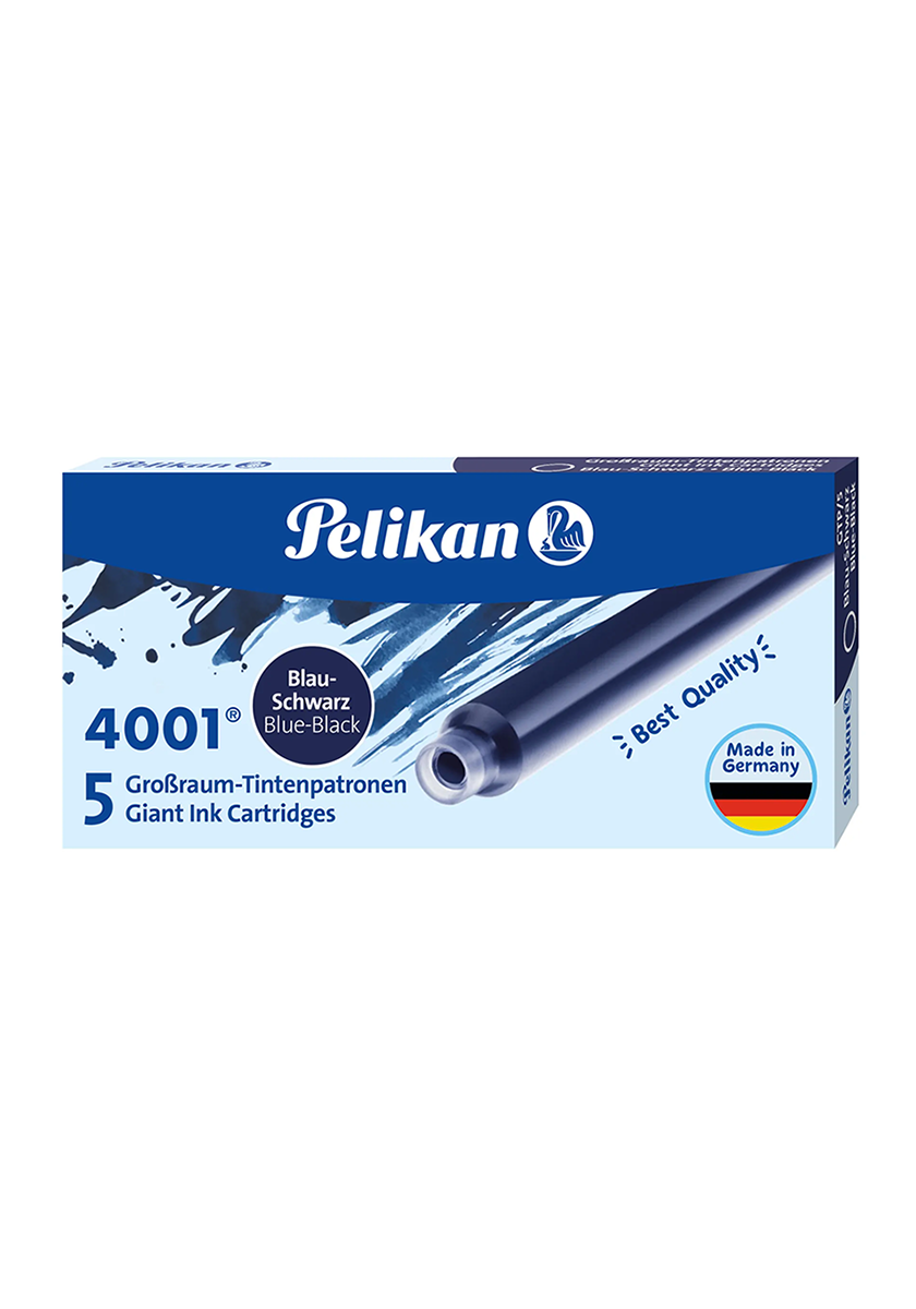 קפסולות דיו ארוכות לעט נובע בצבע כחול שחור | Pelikan 4001® GTP/5