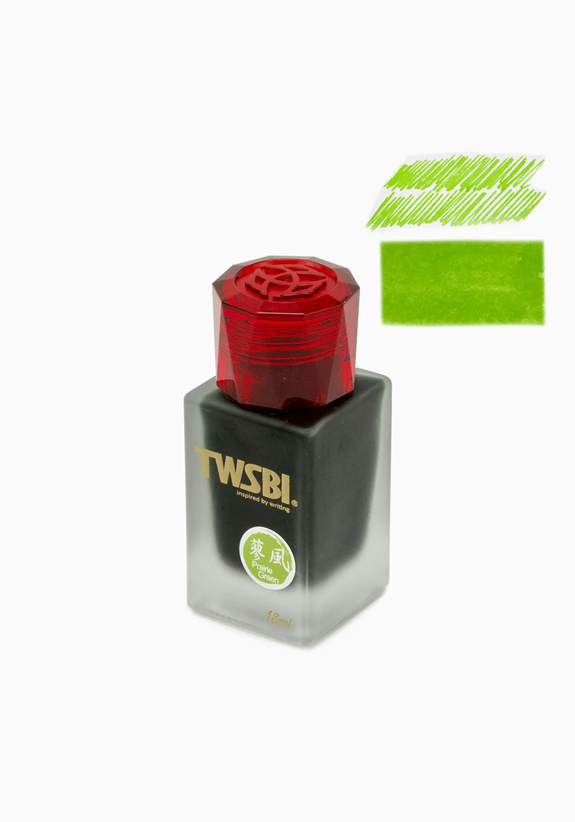 בקבוק דיו 18 מ"ל ירוק ערבה | TWSBI ink prairie green