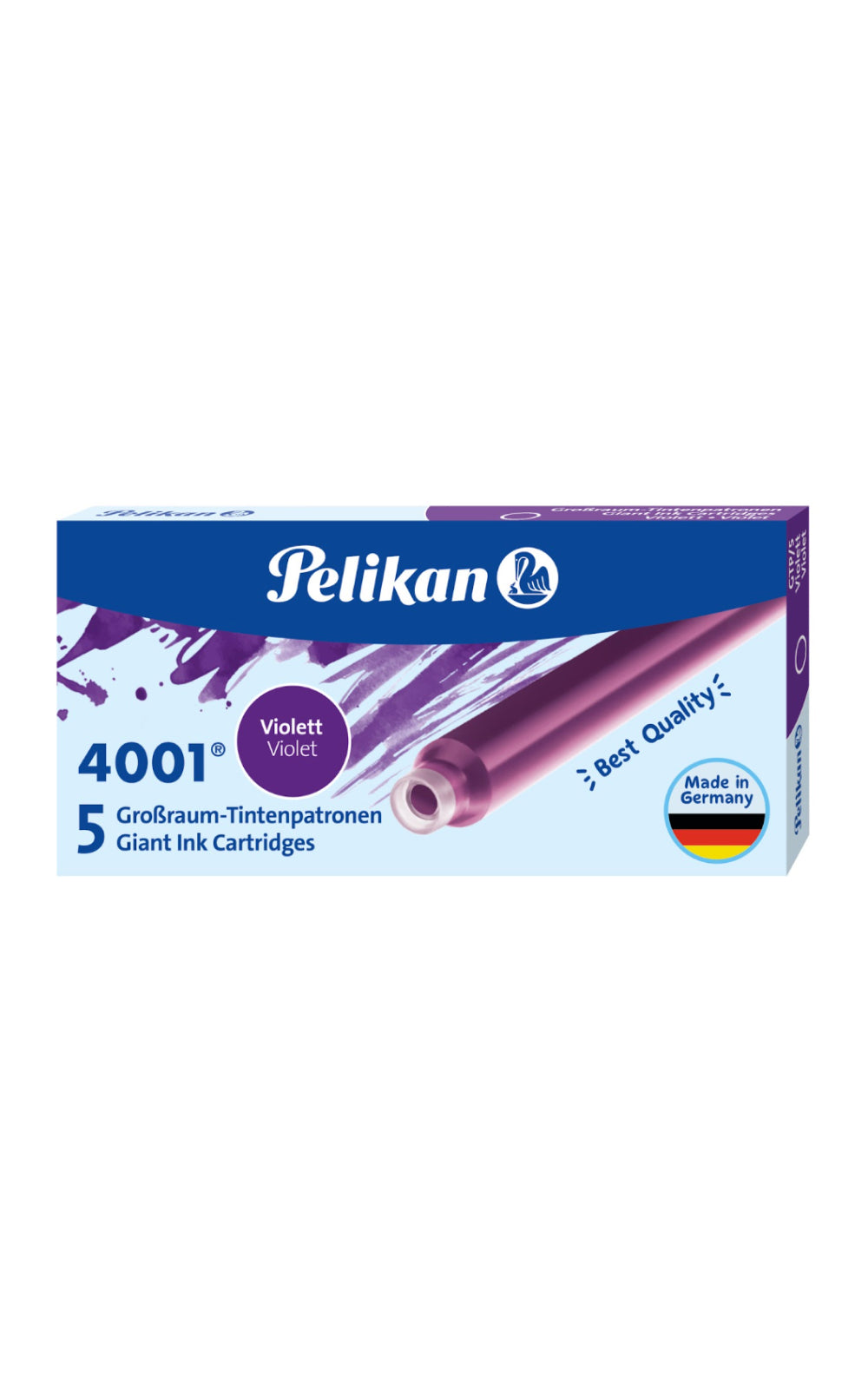 קפסולות דיו ארוכות לעט נובע בצבע סגול | Pelikan 4001® GTP/5